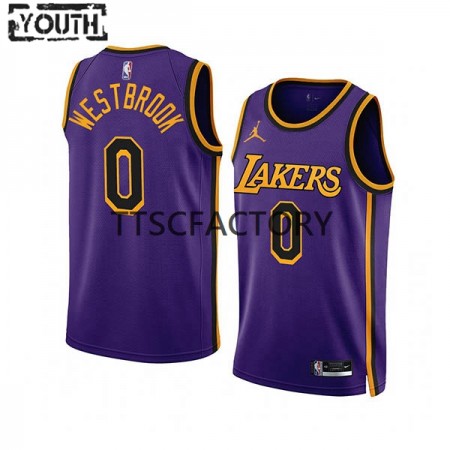 Maillot Basket Los Angeles Lakers Russell Westbrook 0 Jordan 2022-23 Statement Edition Violet Swingman - Enfant